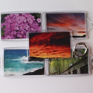 Nature Photography -Set of 5 Photo Print Keychains